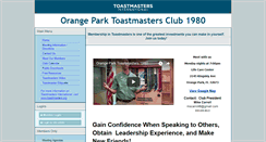 Desktop Screenshot of orangeparktoastmasters.org