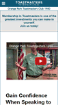 Mobile Screenshot of orangeparktoastmasters.org