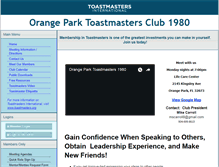 Tablet Screenshot of orangeparktoastmasters.org
